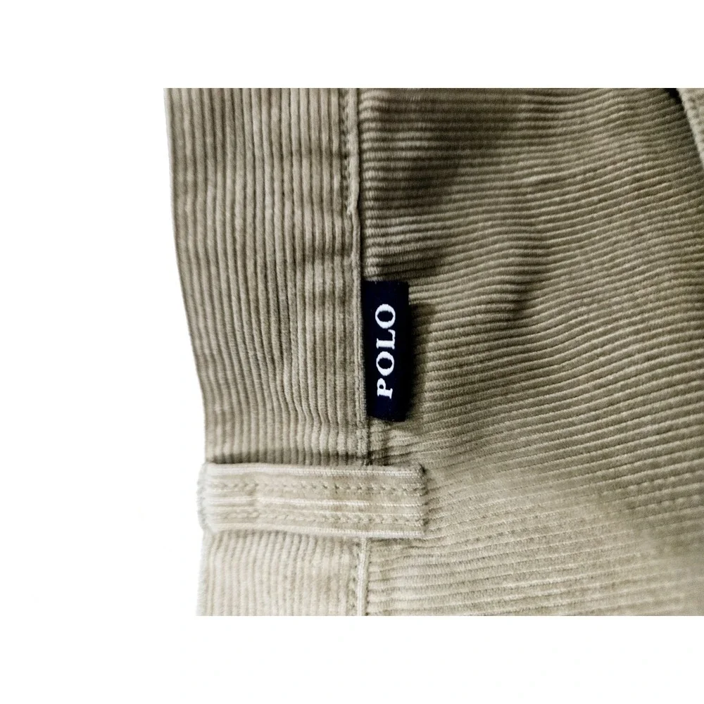 Polo Ralph Lauren Pleated‎ Khaki Pants Men's Size 35x30 Rwgular Fit 100% Cotton
